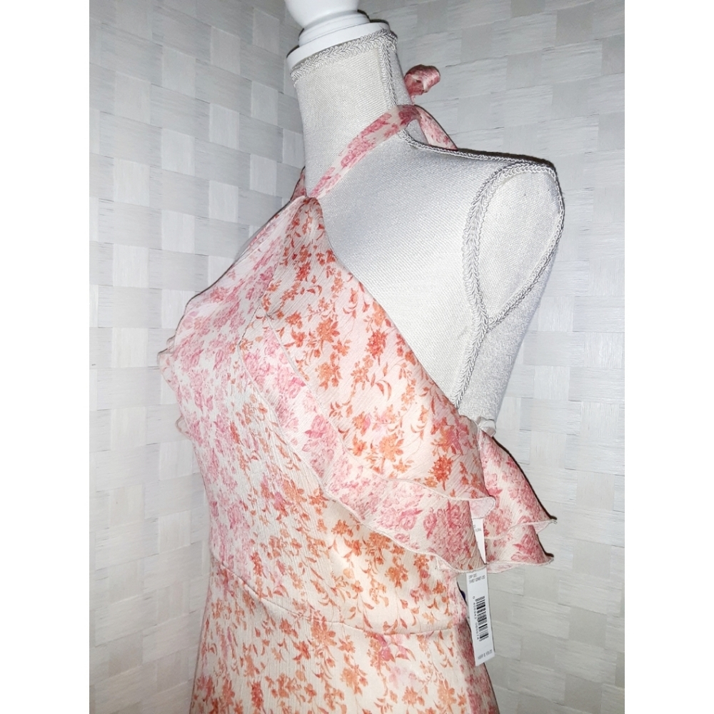 Gianni Bini Louise Floral Ditsy Print Halter Crepe - Picture 6 of 16
